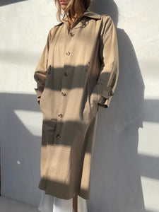 1980s Yves Saint Laurent Khaki Trench