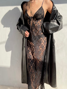 Vintage 1990's Sheer Lace Gown