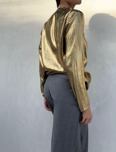 1980s Yves Saint Laurent Gold Top