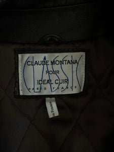 1980s Claude Montana Brown Leather Jacket