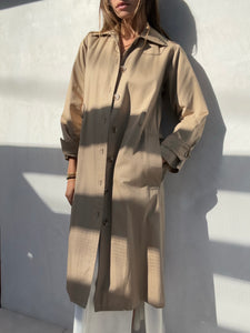 1980s Yves Saint Laurent Khaki Trench