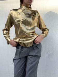 1980s Yves Saint Laurent Gold Top