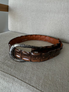 Vintage Croc Embossed Belt