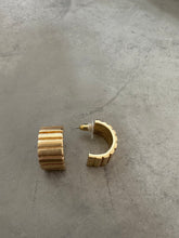Load image into Gallery viewer, 1990&#39;s Givenchy Ridged Half Hoop Earrings
