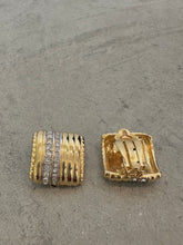 Load image into Gallery viewer, Vintage Nina Ricci Large Square Rhinestone Earrings
