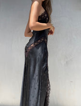 Load image into Gallery viewer, 1990&#39;s Black Lace Slip Dress
