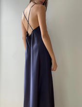 Load image into Gallery viewer, Vintage Long Satin Dress
